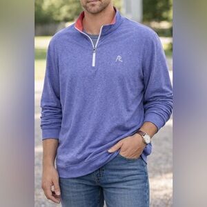 Rhoback 1/4 Zip Pullover Men’s XXL Light Blue Performance Shirt
